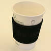 Dacasso Black Suede Leather Coffee Sleeve AG-9201